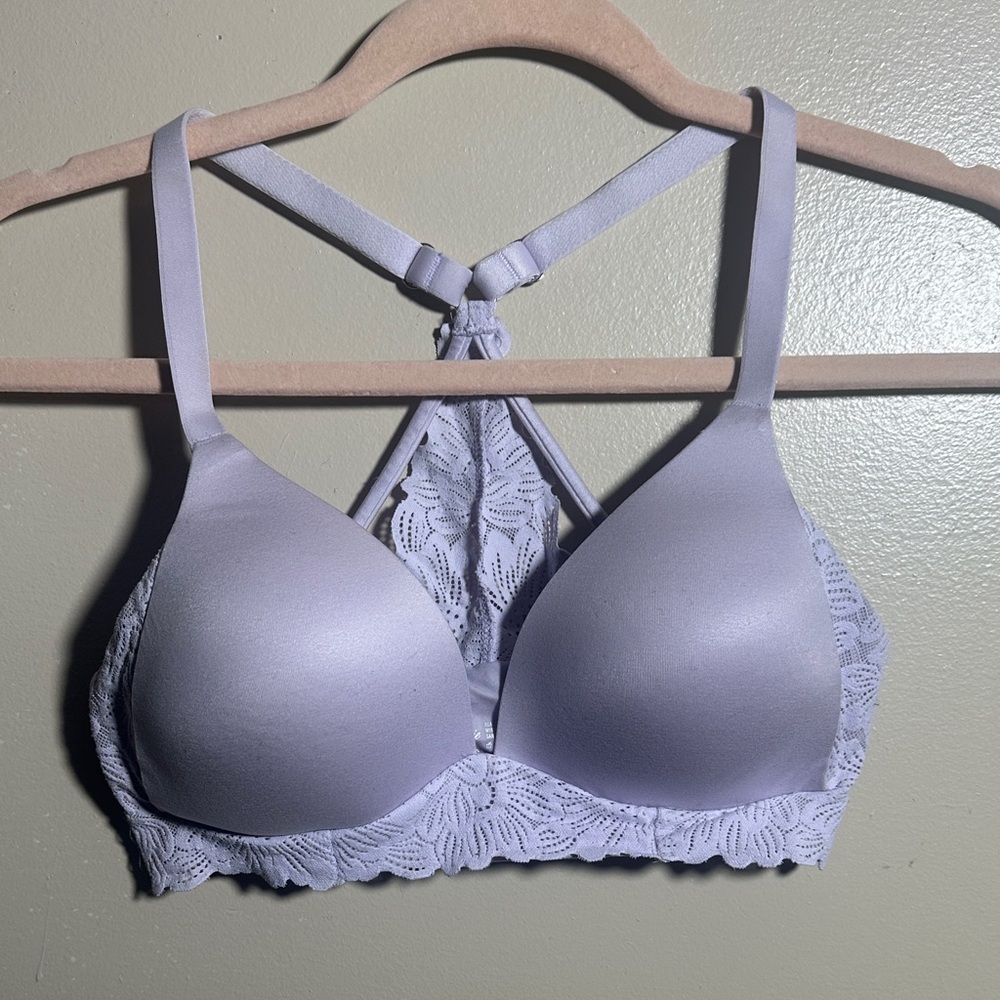 Aerie Lilac Sunnie Wireless Lace Bra | 32C